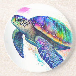 Dessous De Verre En Grès Tortue de mer Océan Marine Vie Plage Nature Animau