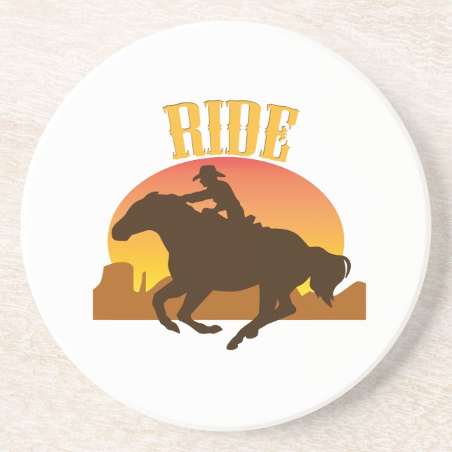 Dessous De Verre En Grès Tour du coucher du soleil (Devant)