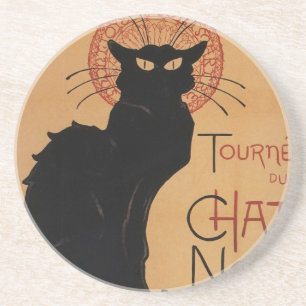Dessous De Verre En Grès Tournée du Conversation Noir, Théophile Steinlen