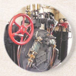 DESSOUS DE VERRE EN GRÈS TRAINS À VAPEUR