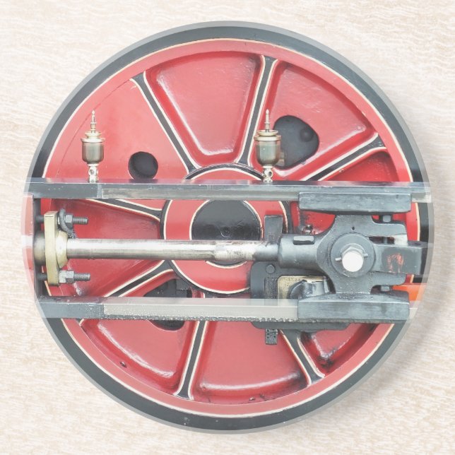 DESSOUS DE VERRE EN GRÈS TRAINS À VAPEUR (Devant)