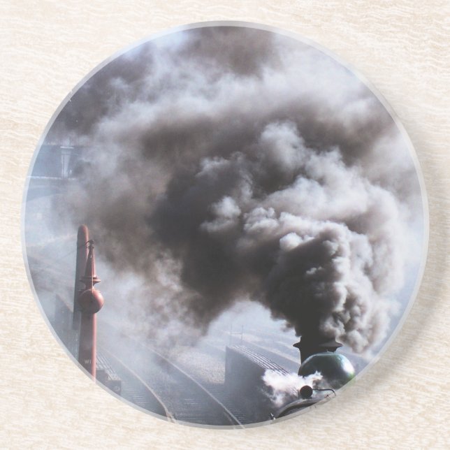 DESSOUS DE VERRE EN GRÈS TRAINS À VAPEUR (Devant)