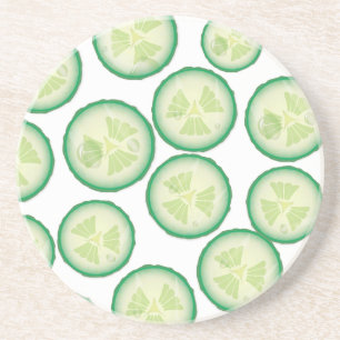Dessous De Verre En Grès Tranches de concombre