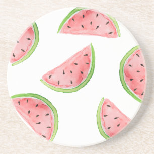 Dessous De Verre En Grès tranches de pastèque d'aquarelle