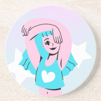 Dessous De Verre En Grès trans art on sandstone coaster