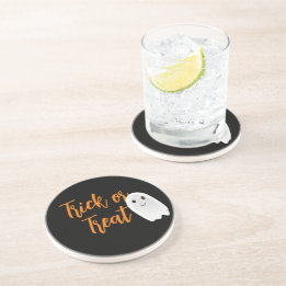 Dessous De Verre En Grès Trick or Treat Fantôme Halloween