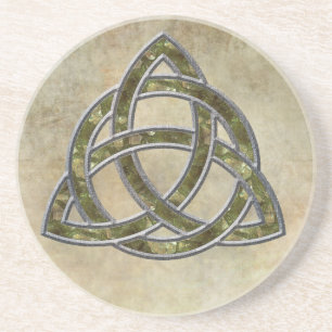 Dessous De Verre En Grès Triquetra naturel