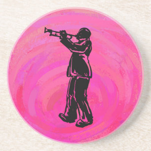 Dessous De Verre En Grès Trumpet Boogie Nuits New York Hot rose