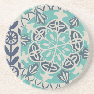 Dessous De Verre En Grès Tuile bleue I de batik