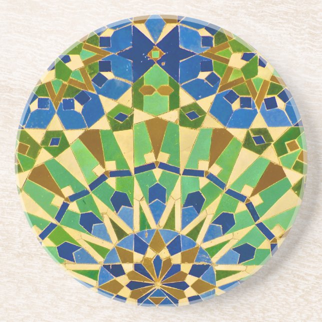 Dessous De Verre En Grès Tuile marocaine (Devant)