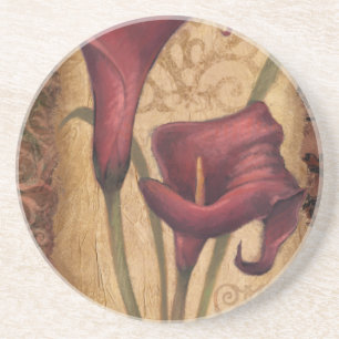 Dessous De Verre En Grès Tulipes rouges I