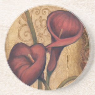 Dessous De Verre En Grès Tulipes rouges II