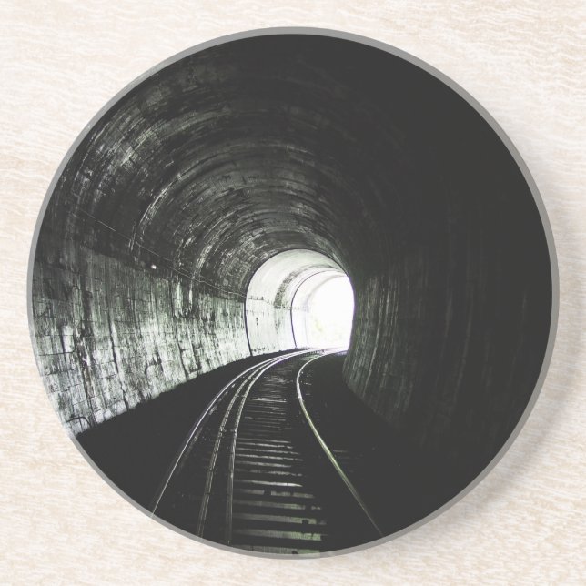 Dessous De Verre En Grès tunnel Locomotive (Devant)