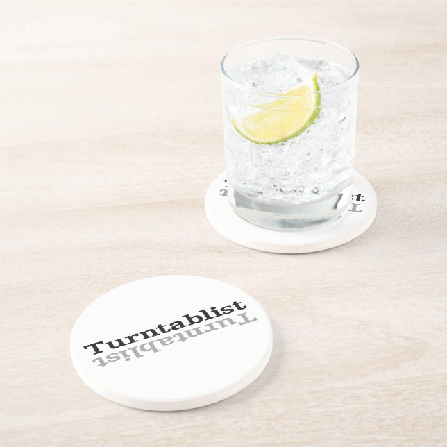 Dessous De Verre En Grès Turnstitut ʇ sılqɐ ʇ ud n (Côté)