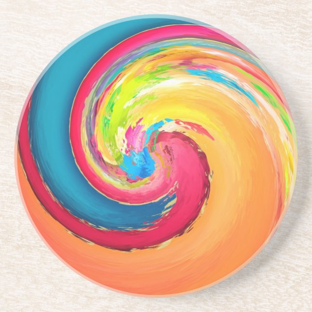Dessous De Verre En Grès Twirl couleur (Devant)