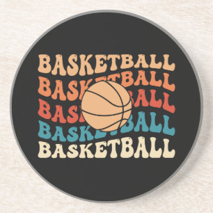 Dessous De Verre En Grès Typographie sportive vintage Basketball Retro Desi