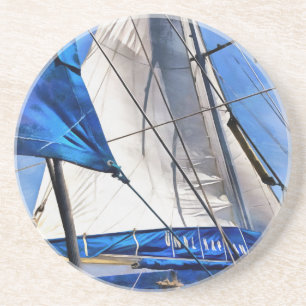 Dessous De Verre En Grès Un marin Est Un Artiste Et Son Moyen Le Vent