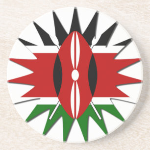 Dessous De Verre En Grès Un Motif kenyan dynamique : un art 18 étoiles