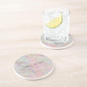 Dessous De Verre En Grès Un très Unicorne Étincelle Glitzy Gold Pink Noël