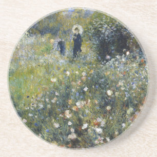 Dessous De Verre En Grès Une femme avec un parasol dans un jardin par Augus