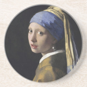 Dessous De Verre En Grès Une fille avec une perle