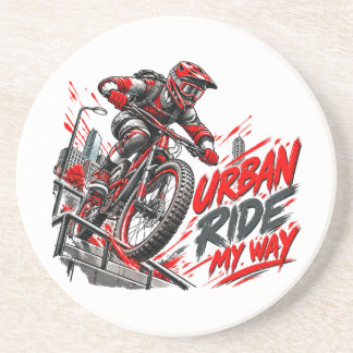 Dessous De Verre En Grès Urban Ride My Way – Cyclisme Extrême en Ville