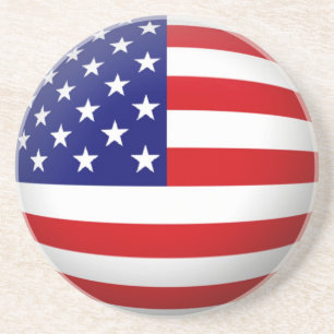 Dessous De Verre En Grès USA Flag Coaster