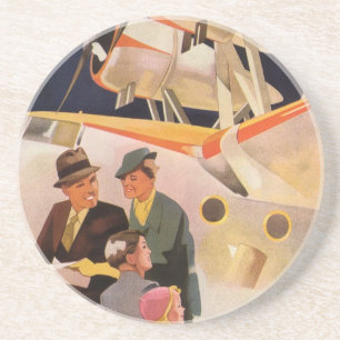 Dessous De Verre En Grès Vacances en famille vintage en hydravion à hélices