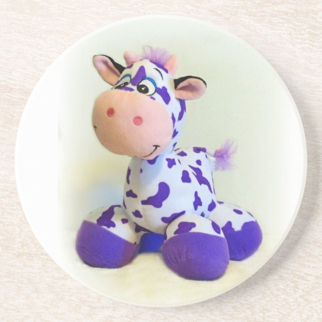 Dessous De Verre En Grès Vache pourpre (Devant)