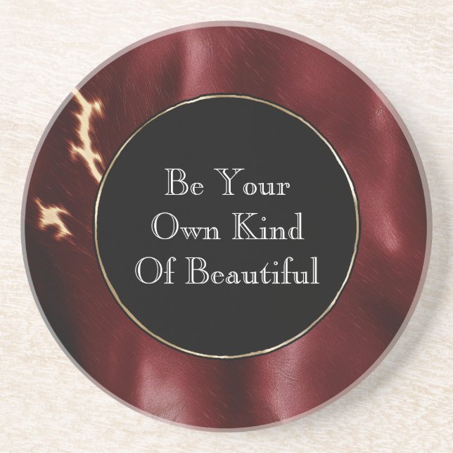 Dessous De Verre En Grès Vachette rouge profonde du sud-ouest (Devant)