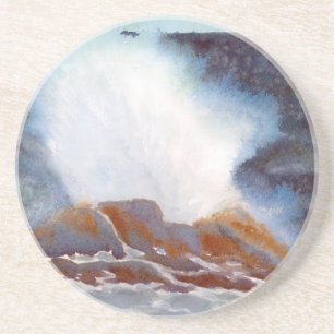 Dessous De Verre En Grès Vague océanique