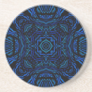 Dessous De Verre En Grès Vagues des dessous de verre bleus de grès par