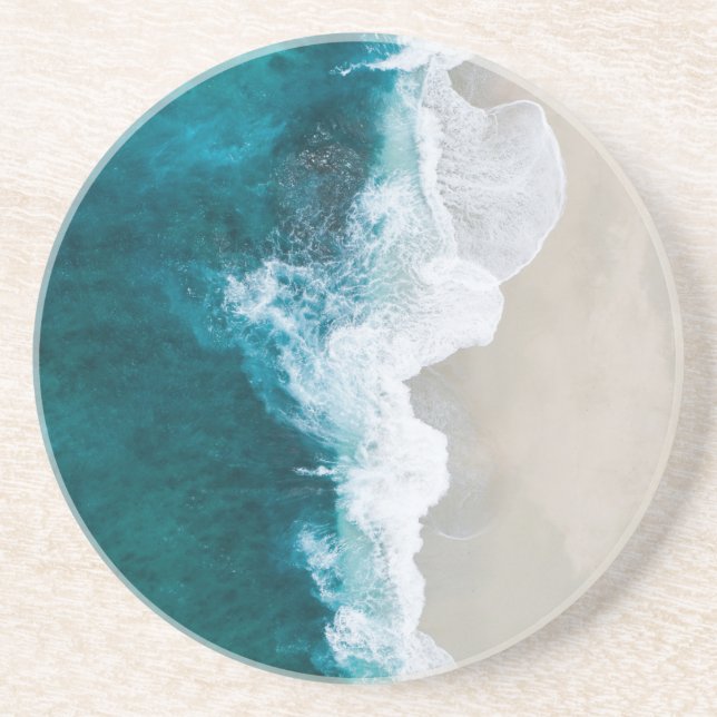 Dessous De Verre En Grès Vagues maritimes - Côte des Maldives (Devant)