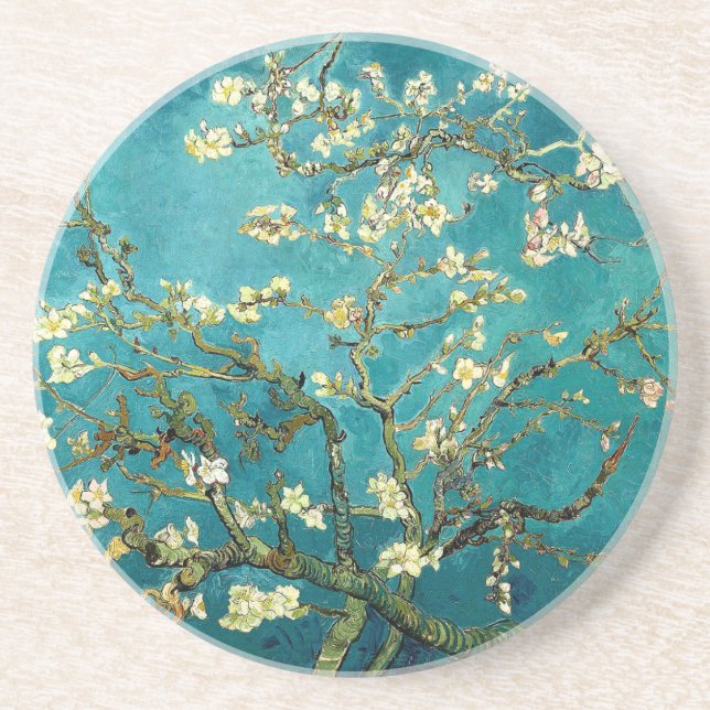 Dessous De Verre En Grès Van Gogh Almond Blossoms Impressionnisme Classique (Devant)