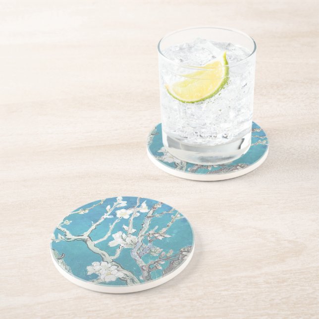 Dessous De Verre En Grès Van Gogh Painting Almond Blossom (Côté)