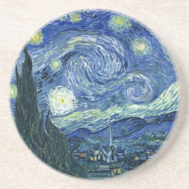 Dessous De Verre En Grès Van Gogh - Starry Night (Devant)