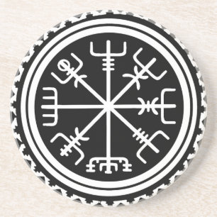 Dessous De Verre En Grès Végétal Viking Compas Nautique