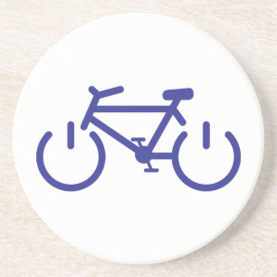 Dessous De Verre En Grès Vélo bleu de puissance