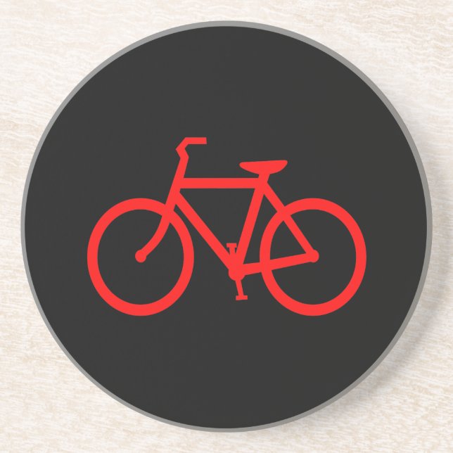 Dessous De Verre En Grès Vélo Rouge (Devant)