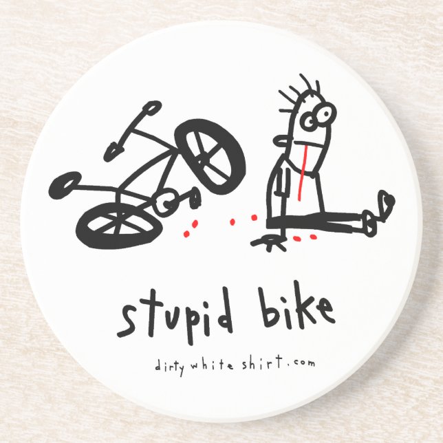 Dessous De Verre En Grès Vélo stupide (Devant)