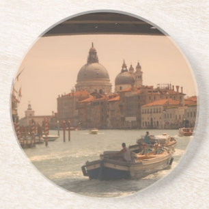 Dessous De Verre En Grès Venise Italie Grand Canal Vintage