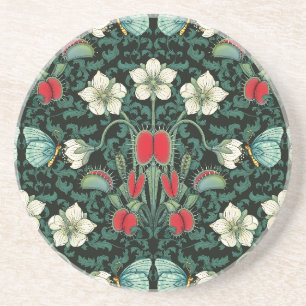 Dessous De Verre En Grès Vénus Flytrap et Blue Butterfly