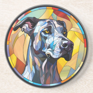 Dessous De Verre En Grès Verre Doux Tissu Grand Chien Danse