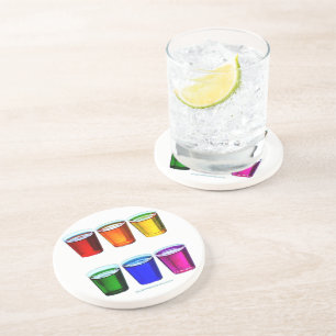 Dessous De Verre En Grès Verres à shot de SlipperyJoe's six tasses disposée