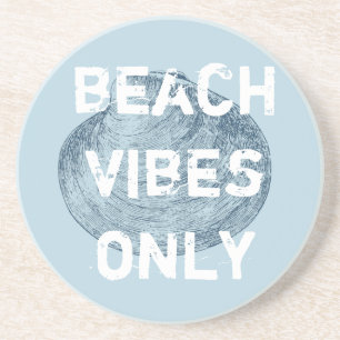 Dessous De Verre En Grès Vibes Plage Seulement Police Distante