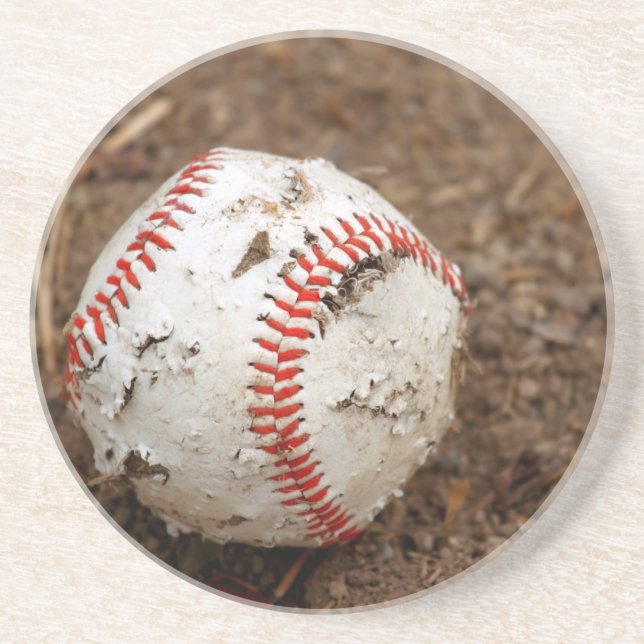 Dessous De Verre En Grès vieux base-ball (Devant)