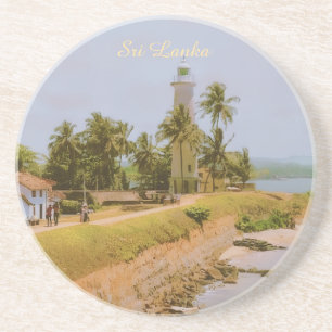 Dessous De Verre En Grès Ville côtière de Galle, Sri Lanka Souvenir de voya