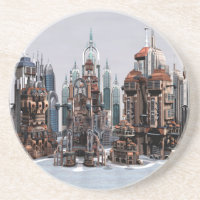 Ville de fantasy futuriste Art de la skyline de sc