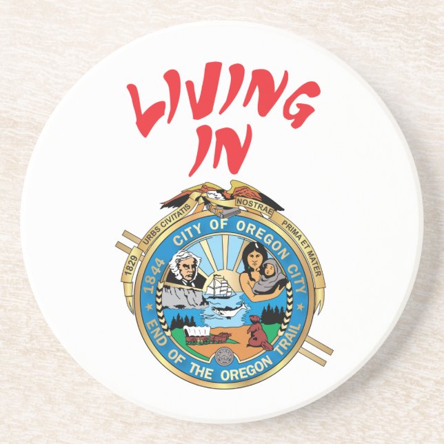 Dessous De Verre En Grès Ville d'Oregon (Devant)