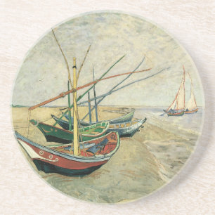 Dessous De Verre En Grès Vincent van Gogh - Bateaux de pêche sur la plage